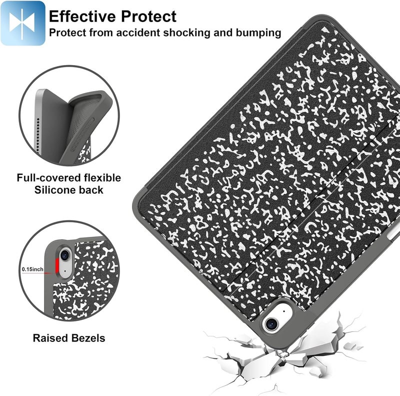 Supveco Case for iPad (A16) 11th Generation 11 inch (2025),iPad 10th Generation 10.9 inch (2022) with Pencil Holder-[Auto Wake/Sleep],Premium Folio Stand Case with Soft TPU Back Cover-New Book - Image 5